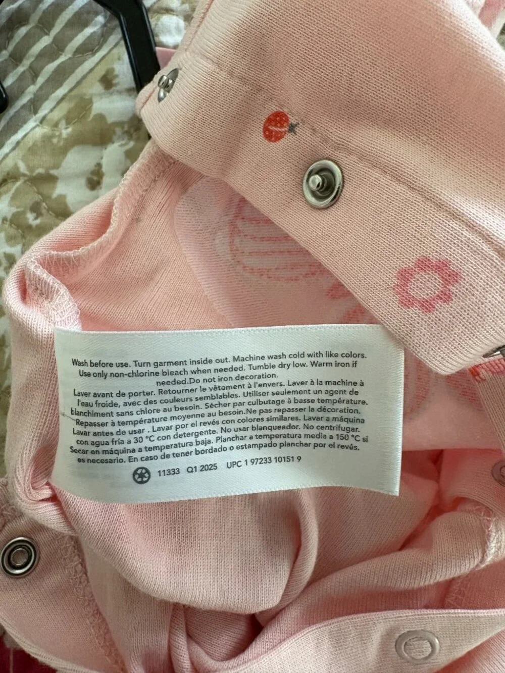 Carter's Baby Girl Pink Butterfly Flutter-Sleeve One-Piece Romper Size 0-3 Month